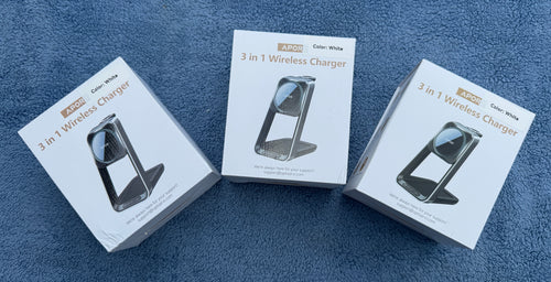 APOR 3 in 1 Wireless Charger in white boxed packaging