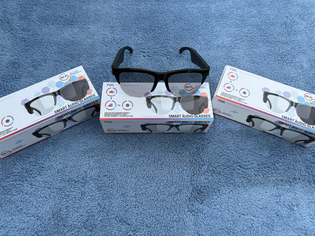 F05 Smart Audio Glasses on box