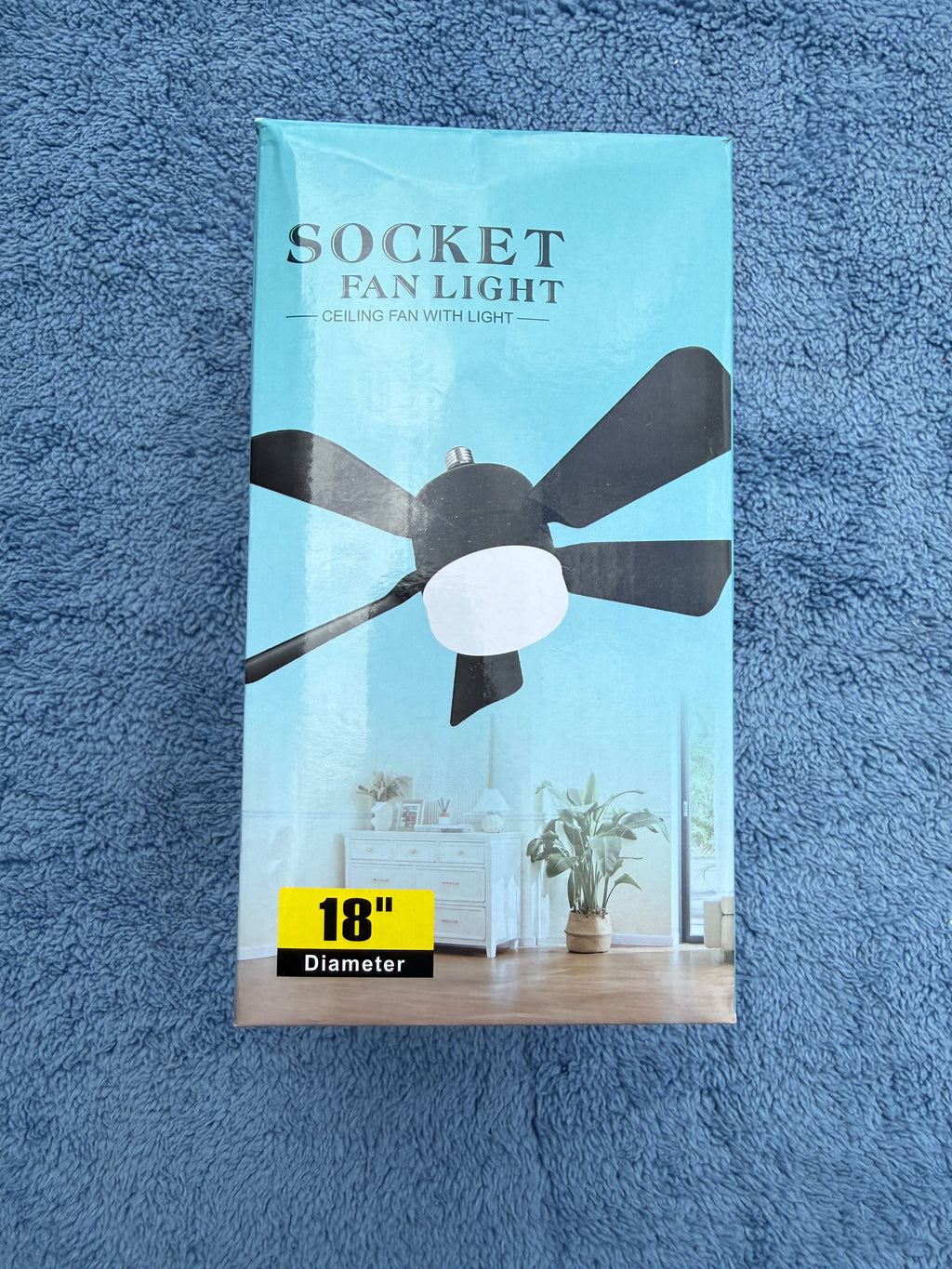 18 Inch Ceiling Fan with Light packaging front