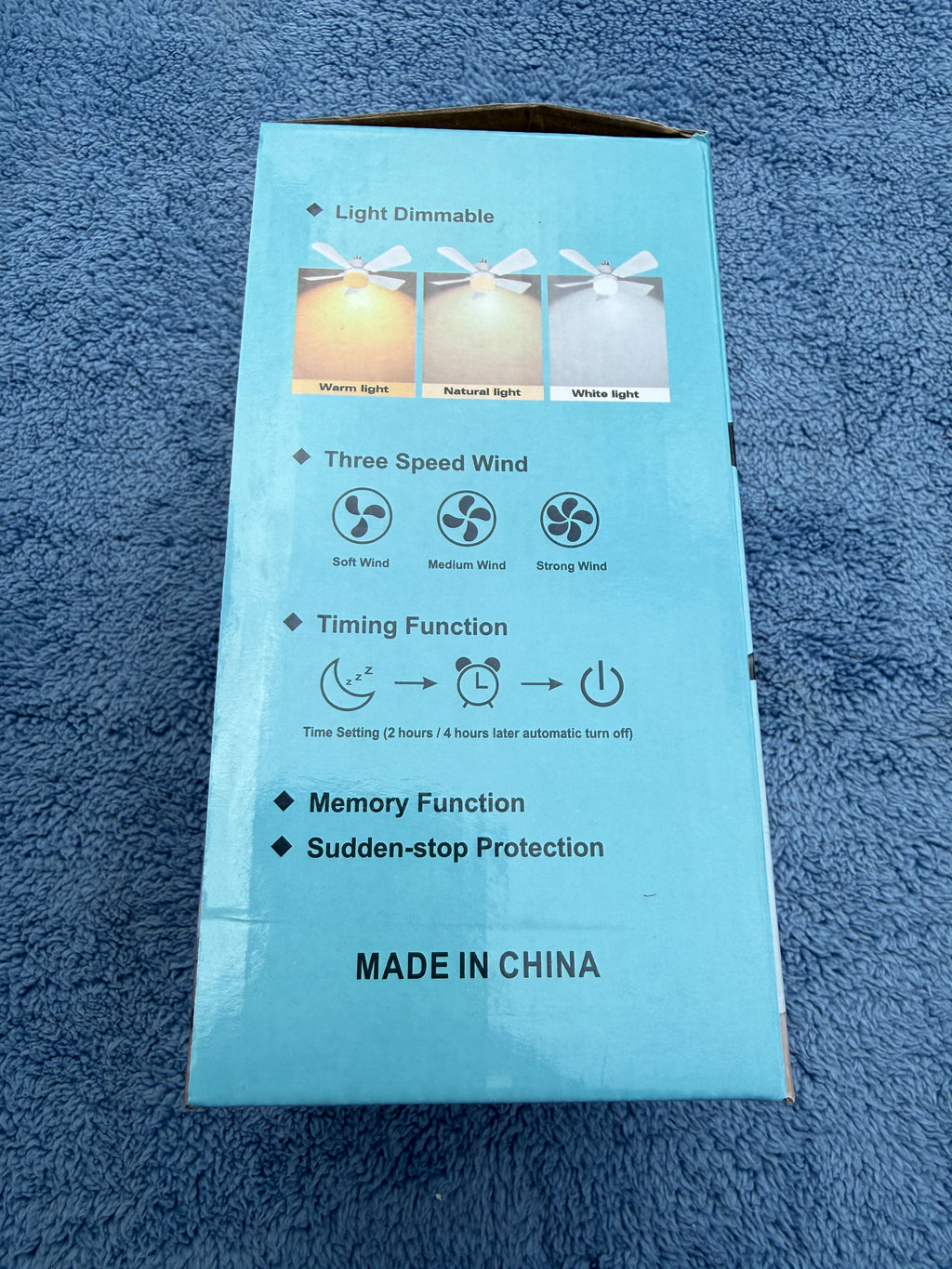Ceiling Fan light dimmable settings warm natural white light