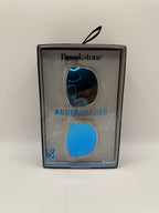 Brookstone AudioShades Wireless Speaker Sunglasses Blue Mirror lenses front view