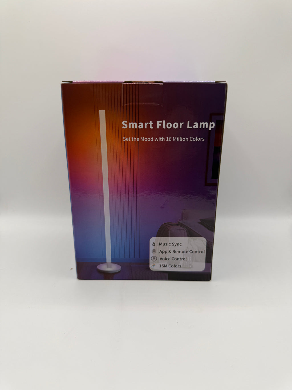 Smart Floor Lamp packaging front view
