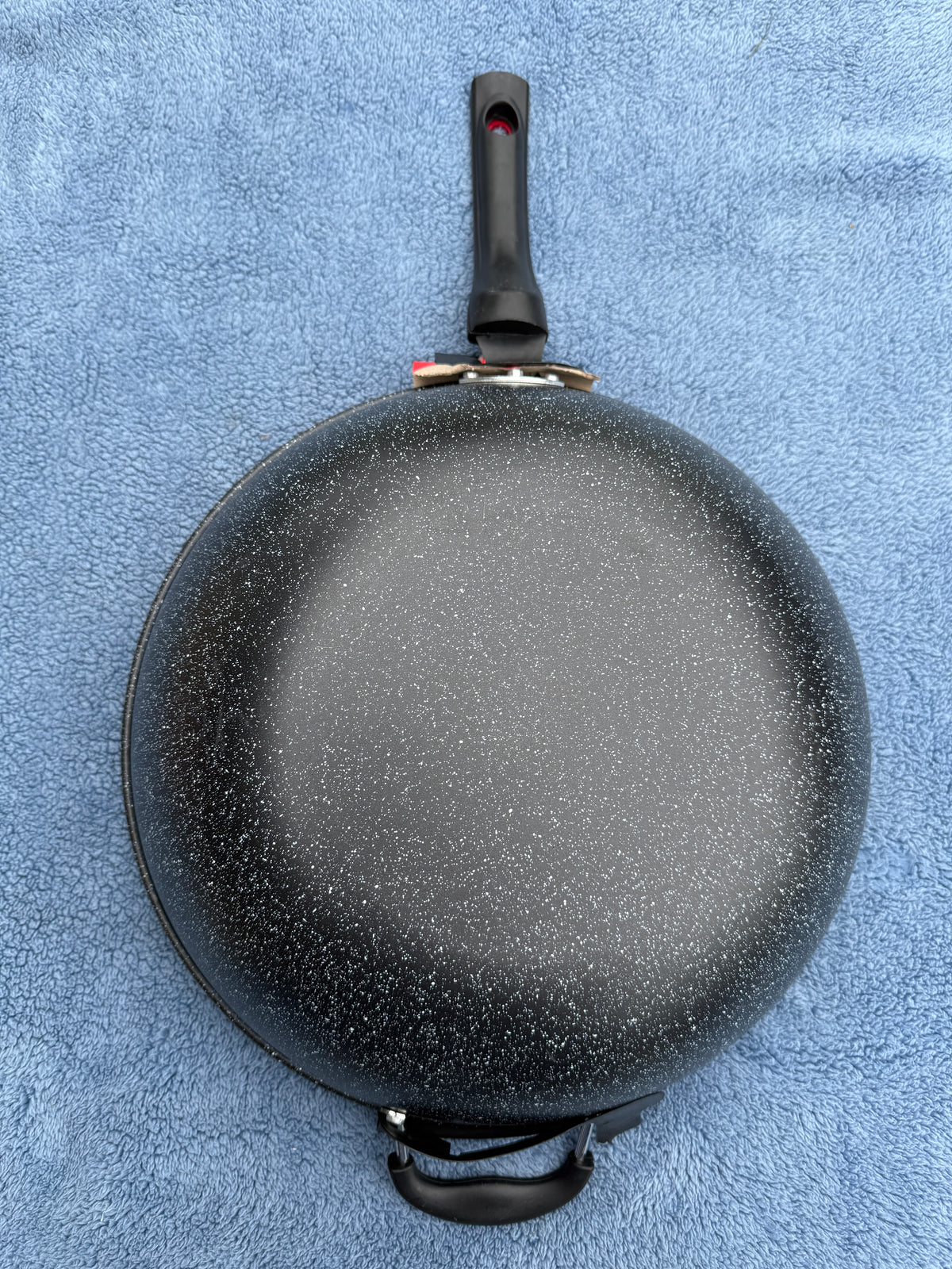 Bottom view of HotChef Non-Stick Wok Pan showing textured surface