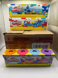 Play-Doh 4-pack with orange, red, blue, purple colors
