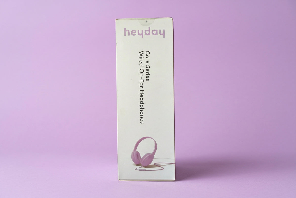 heyday Core Series Wired On‑Ear Headphones (Bright Lilac) - product photo 4