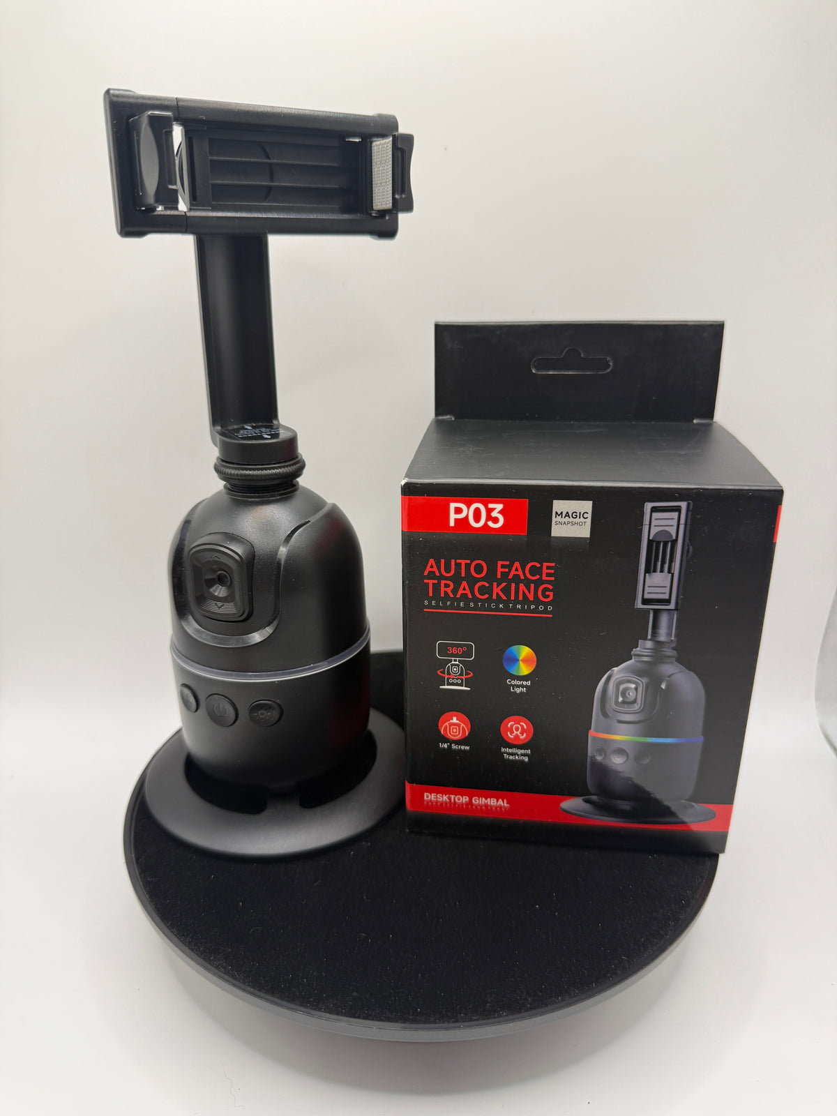 Magic Snapshot P03 Black Auto Face Tracking Desktop Gimbal - product photo 1