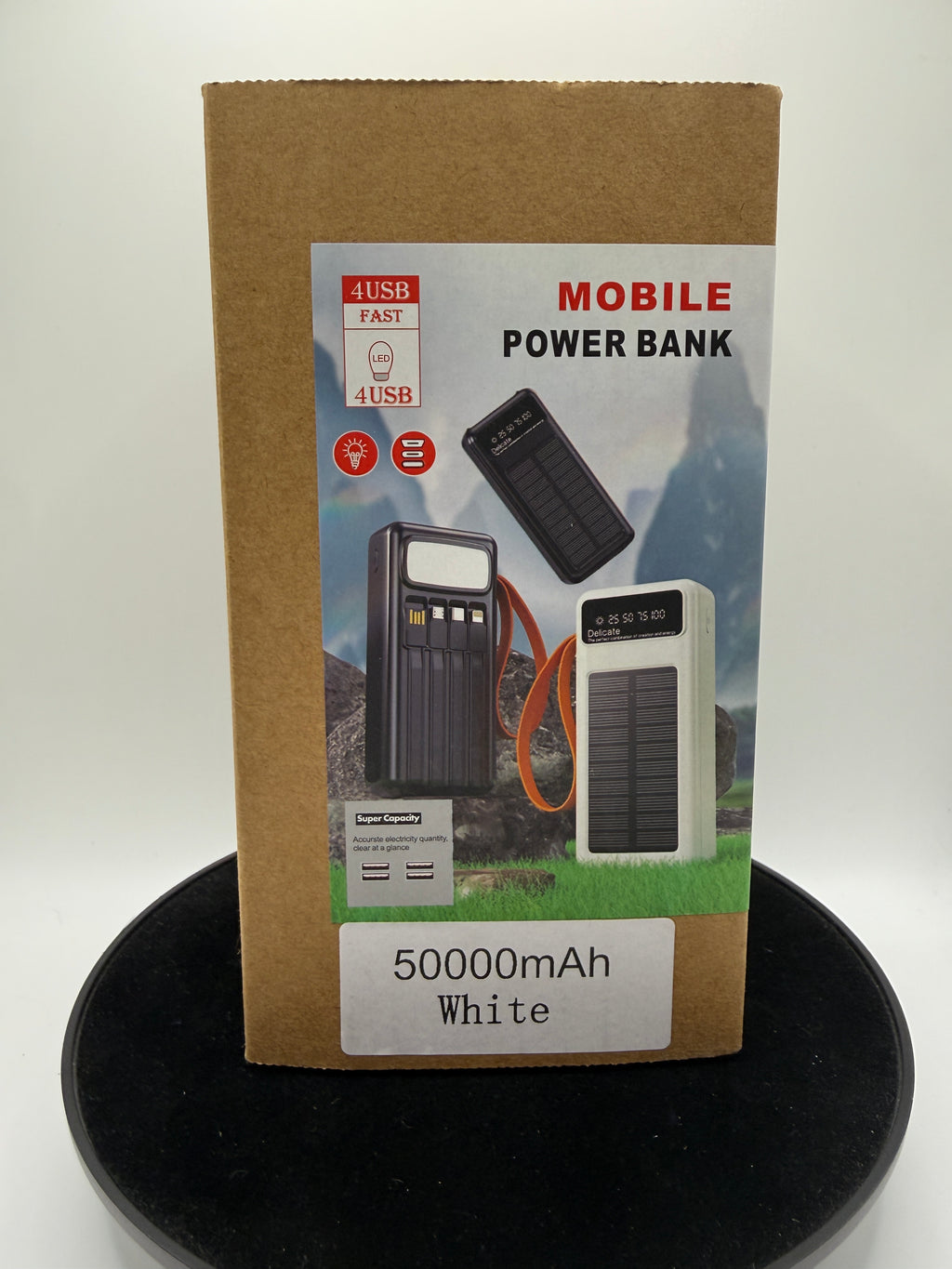 Mobile Power Bank 50000mAh, White, 4 USB - product photo 1