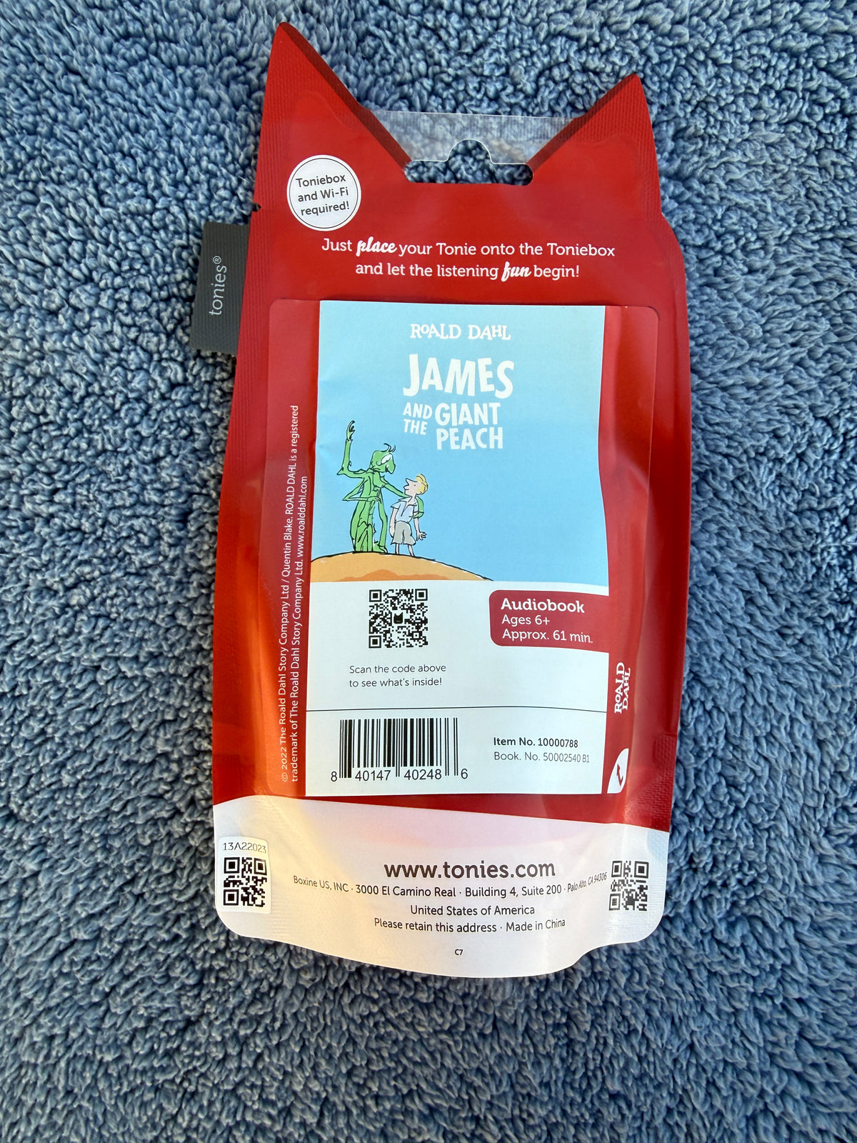 Tonies Roald Dahl James and the Giant Peach Tonie Audio Character - Item No. 10000788 - product photo 2