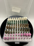 100-piece rotary tool grinding and polishing bit set with assorted heads in a clear storage case