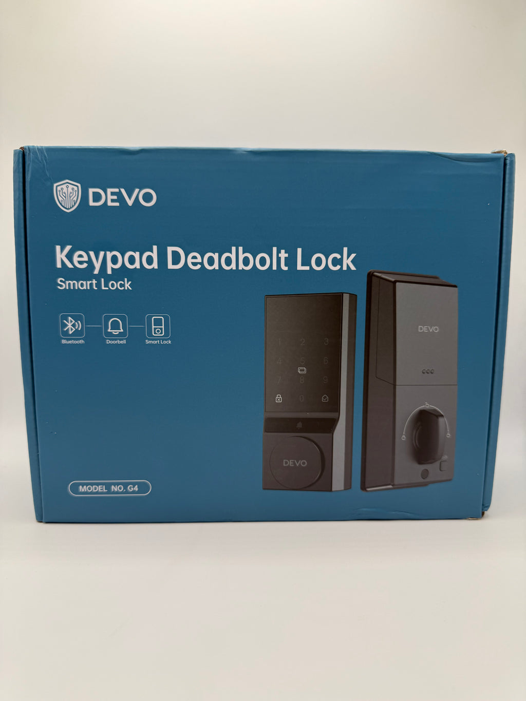 DEVO Keypad Deadbolt Smart Lock front and rear view