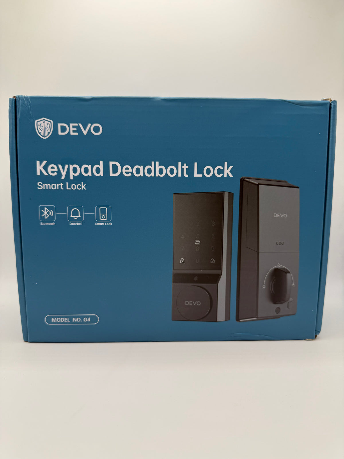 DEVO Keypad Deadbolt Smart Lock front and rear view