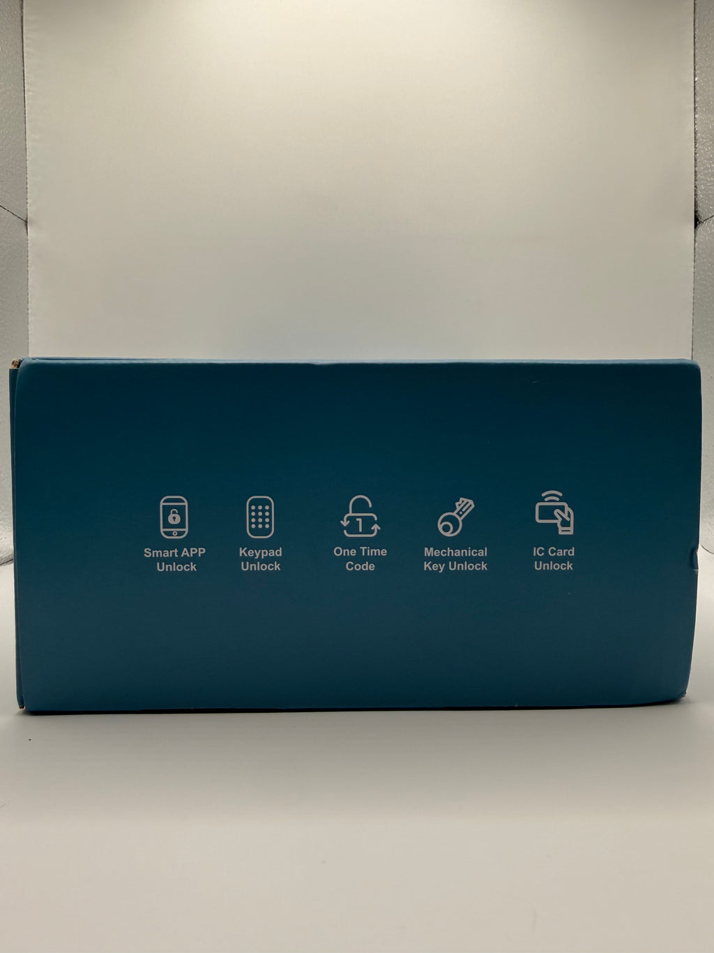 Side of box showing unlock features