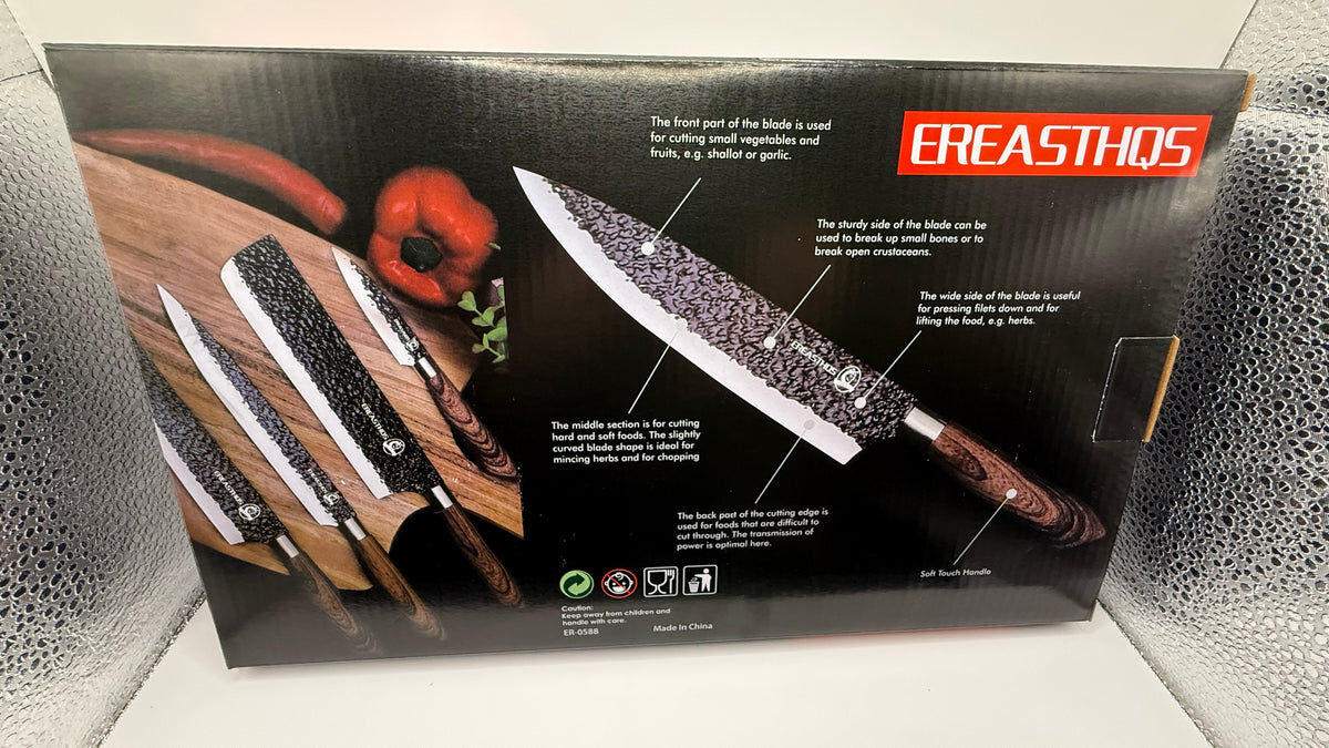 Back box with detailed blade feature information
