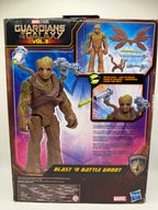 Bottom view of Groot figure packaging with product details