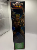 Back of Blast 'N Battle Groot box showing figure and accessories