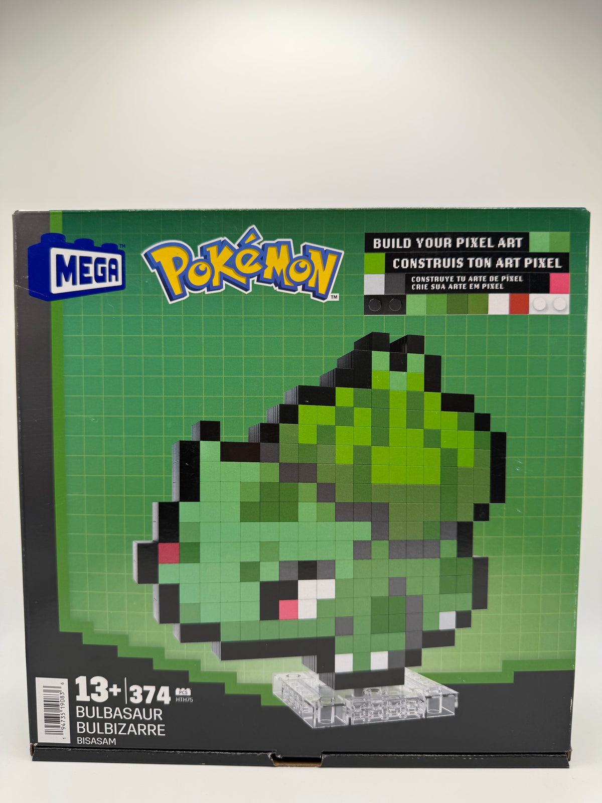 MEGA Construx Pokemon Bulbasaur Pixel Art Building Set Box Front