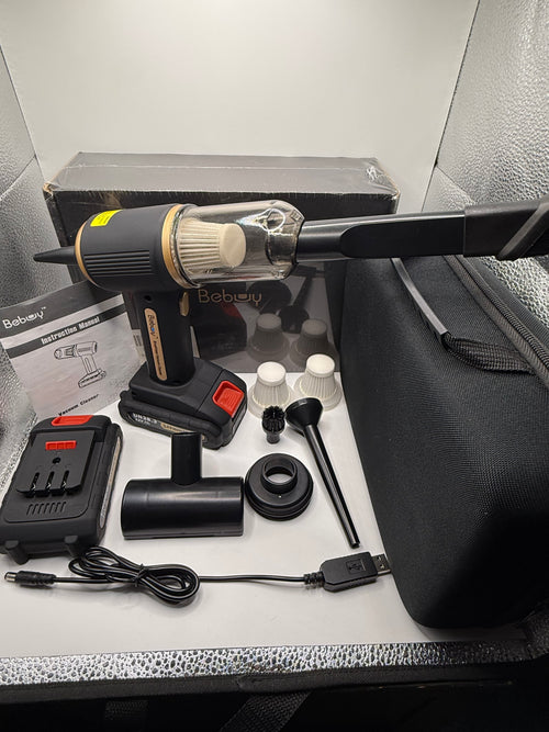 Bebuy cordless handheld vacuum cleaner with attachments and storage box