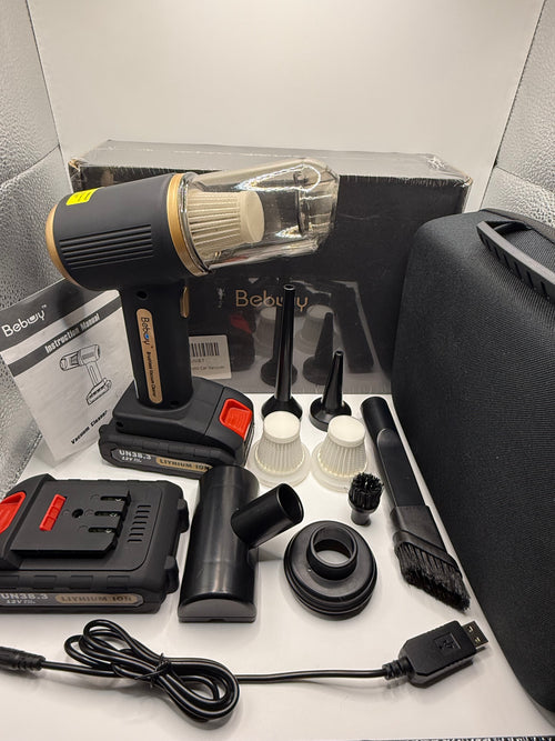 Accessories included with Bebuy handheld vacuum cleaner
