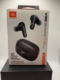 JBL Vibe Beam 2 wireless earbuds and charging case front view