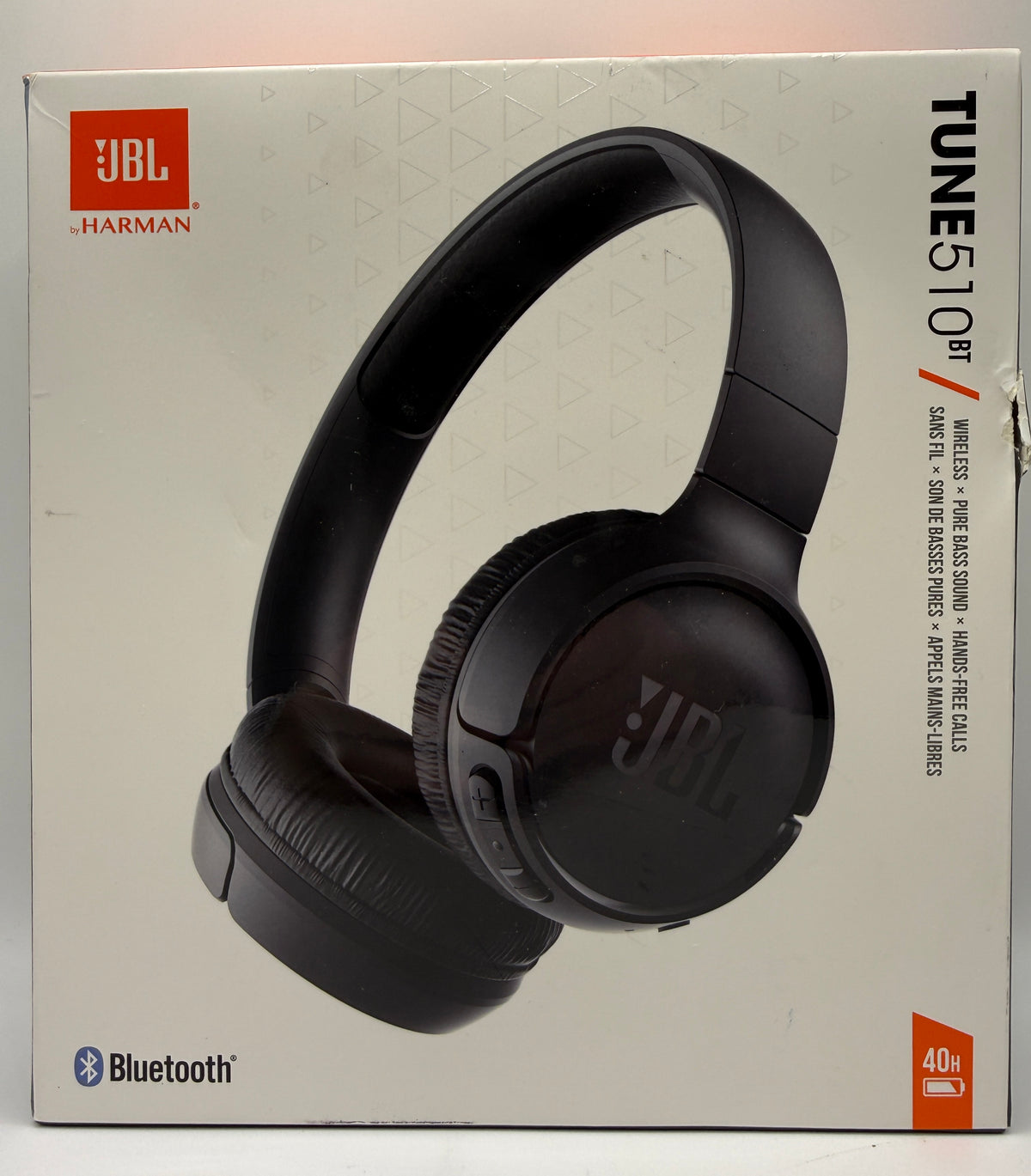 JBL Tune 510BT wireless on-ear headphones front view