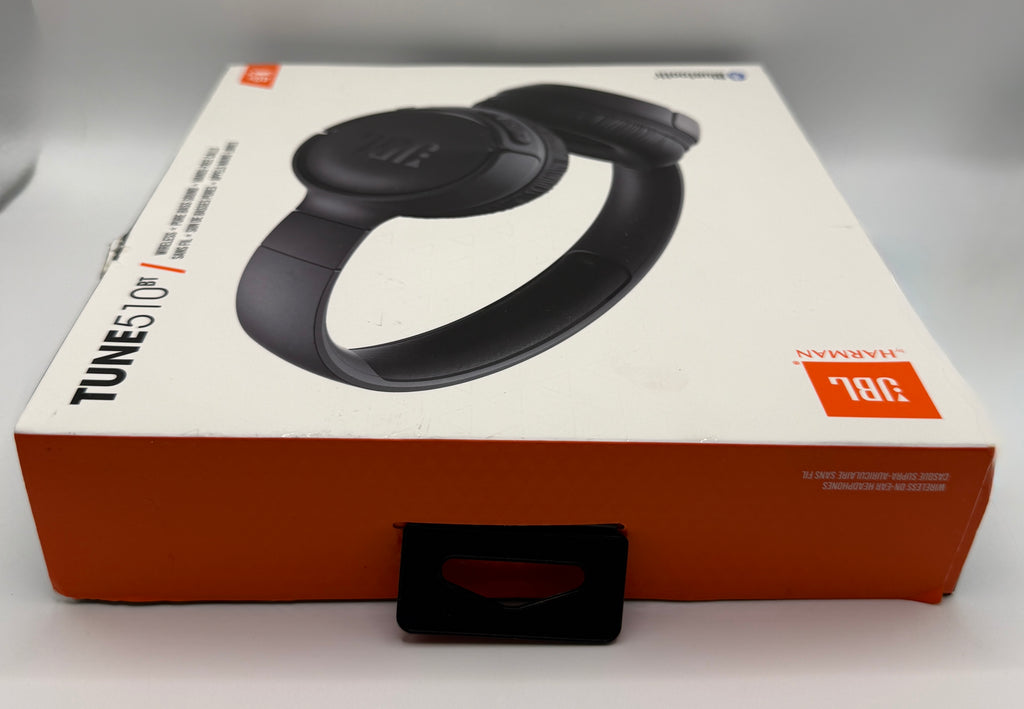Top view of JBL Tune 510BT headphone packaging