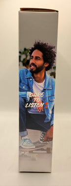 JBL Tune 520BT Side Package Showing Model Wearing Headphones