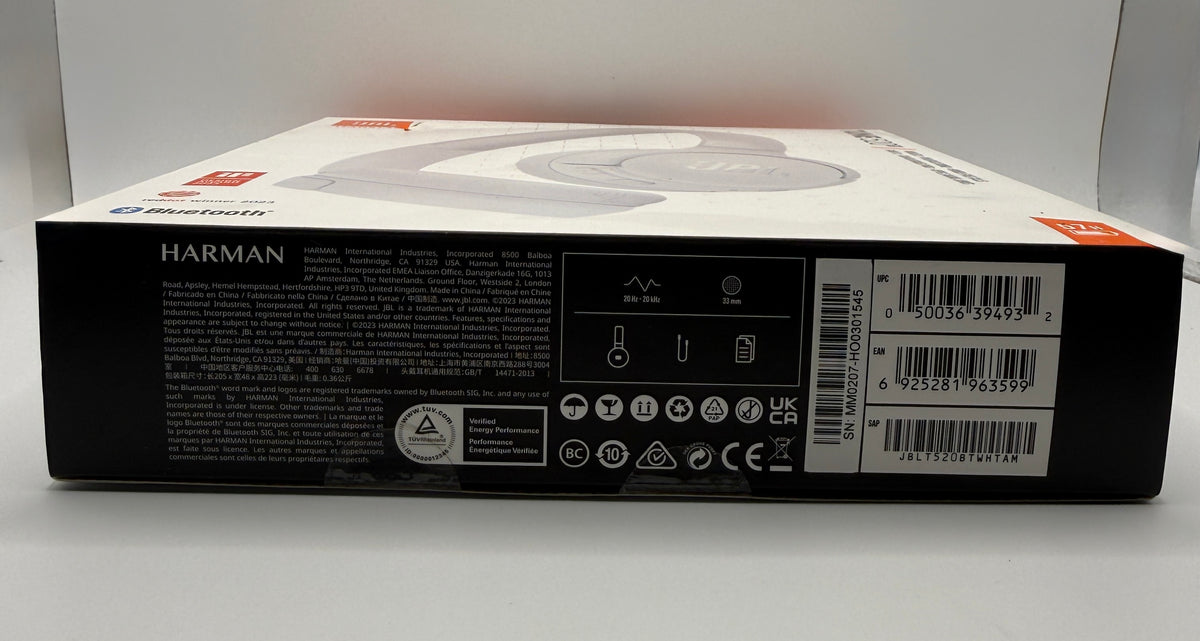 JBL Tune 520BT Package Top View with Handle