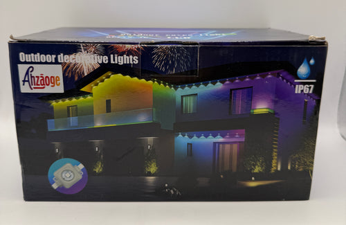 House decorated with Ahzaoge Outdoor Eaves LED Strip Lights