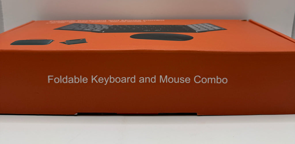 Folded view of foldable wireless keyboard