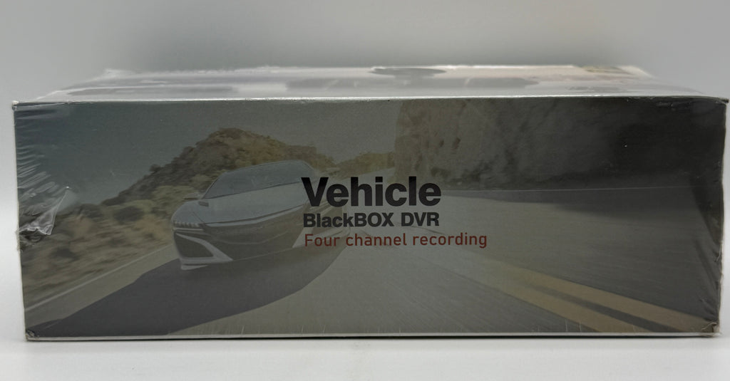 Vehicle BlackBOX DVR dash cam box side showing car