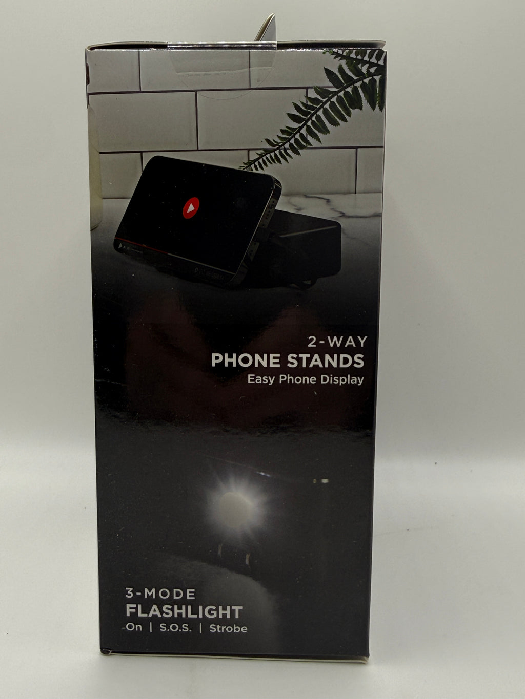 Limitless TotalCharge box side with flashlight and phone stands description