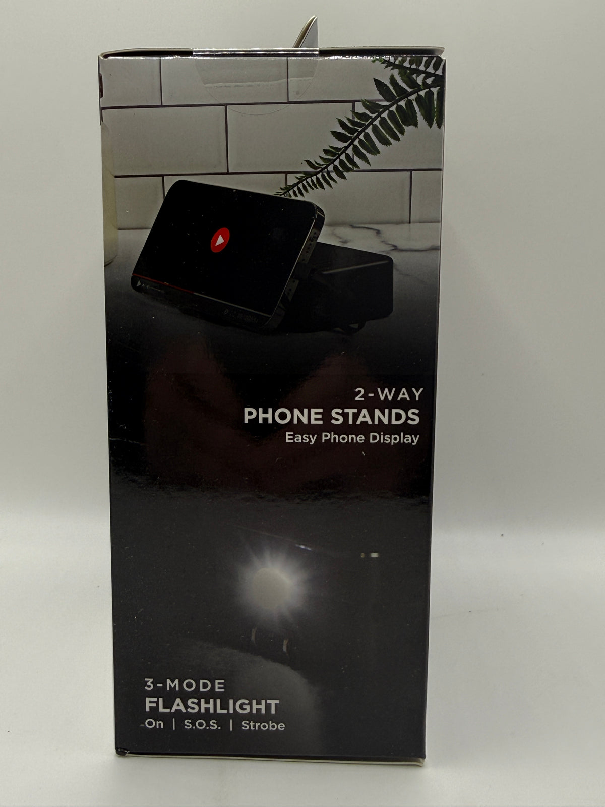 Limitless TotalCharge box side with flashlight and phone stands description