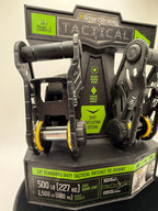 Close-up of ratchet mechanism and handles