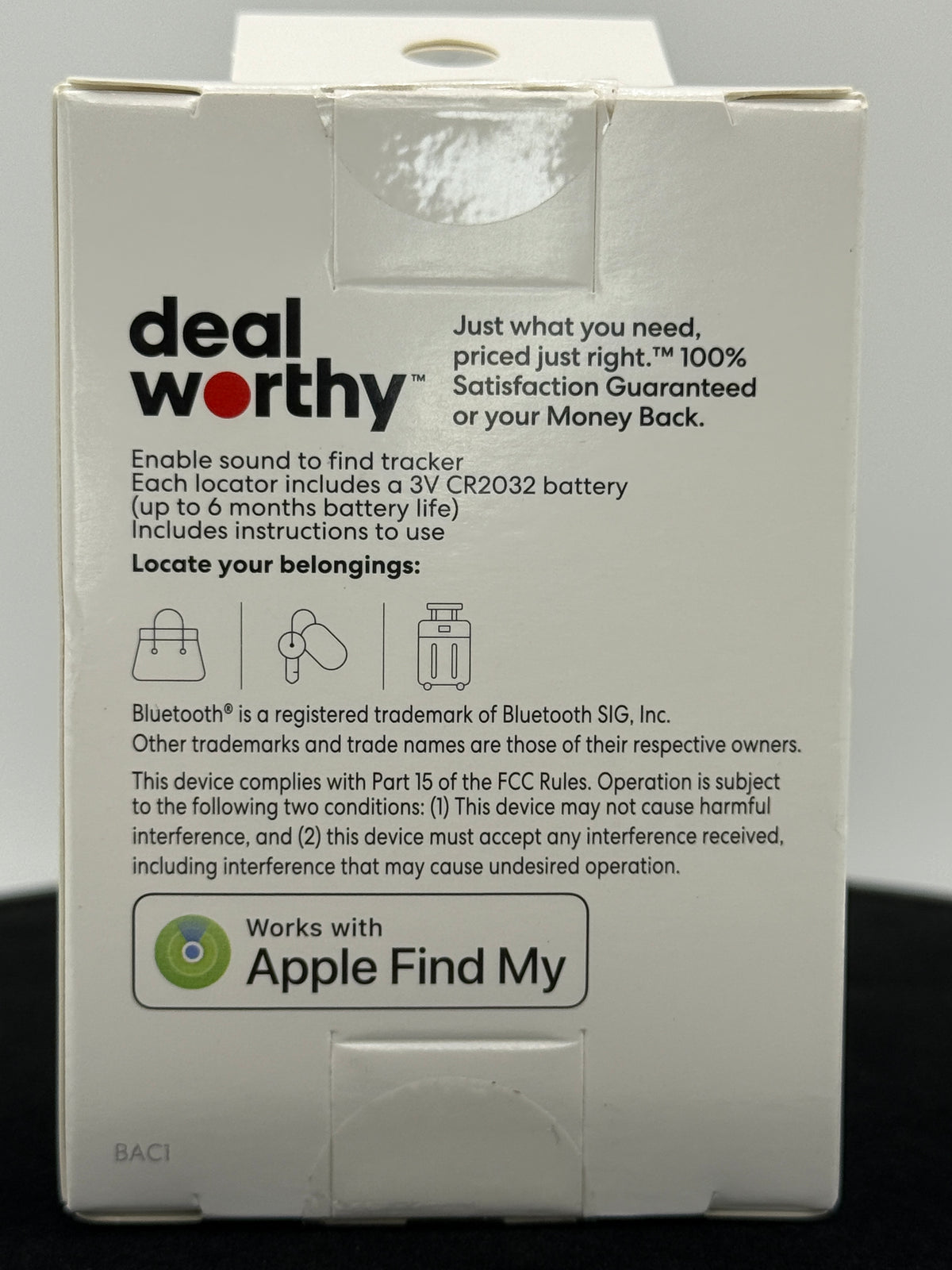 product packaging showing warnings and features