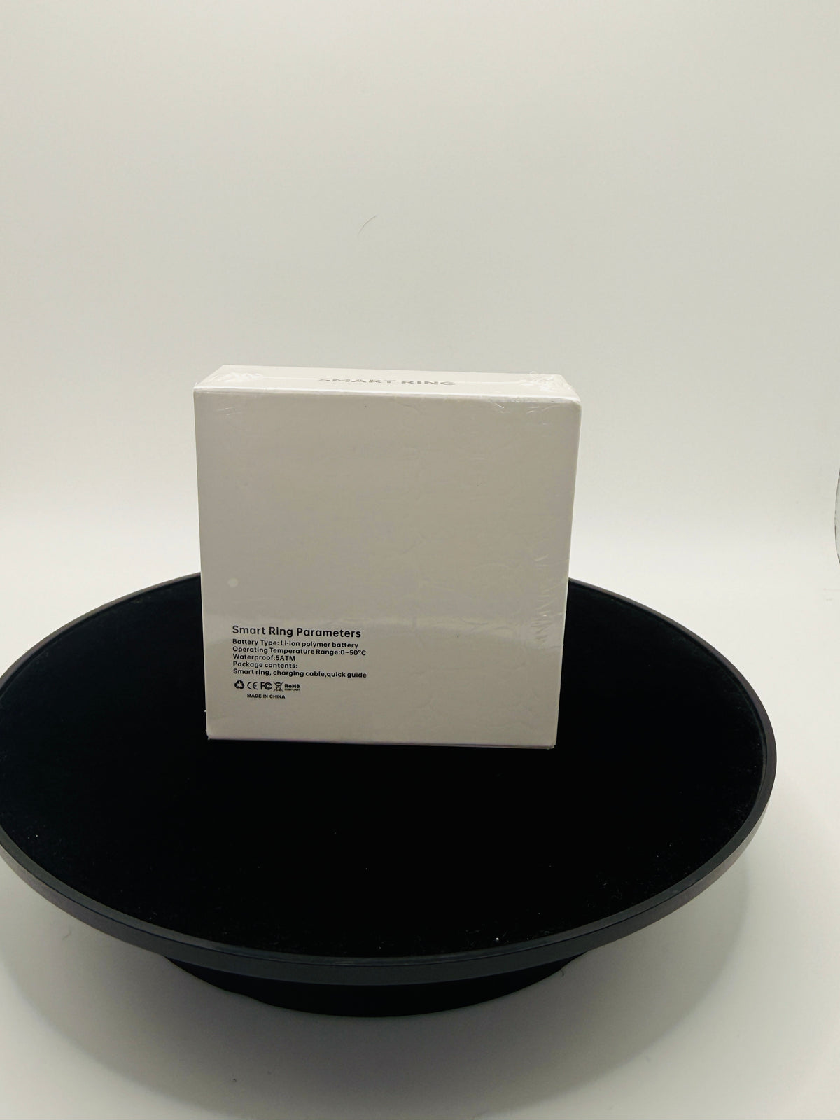 Smart Ring back packaging with specifications and package contents