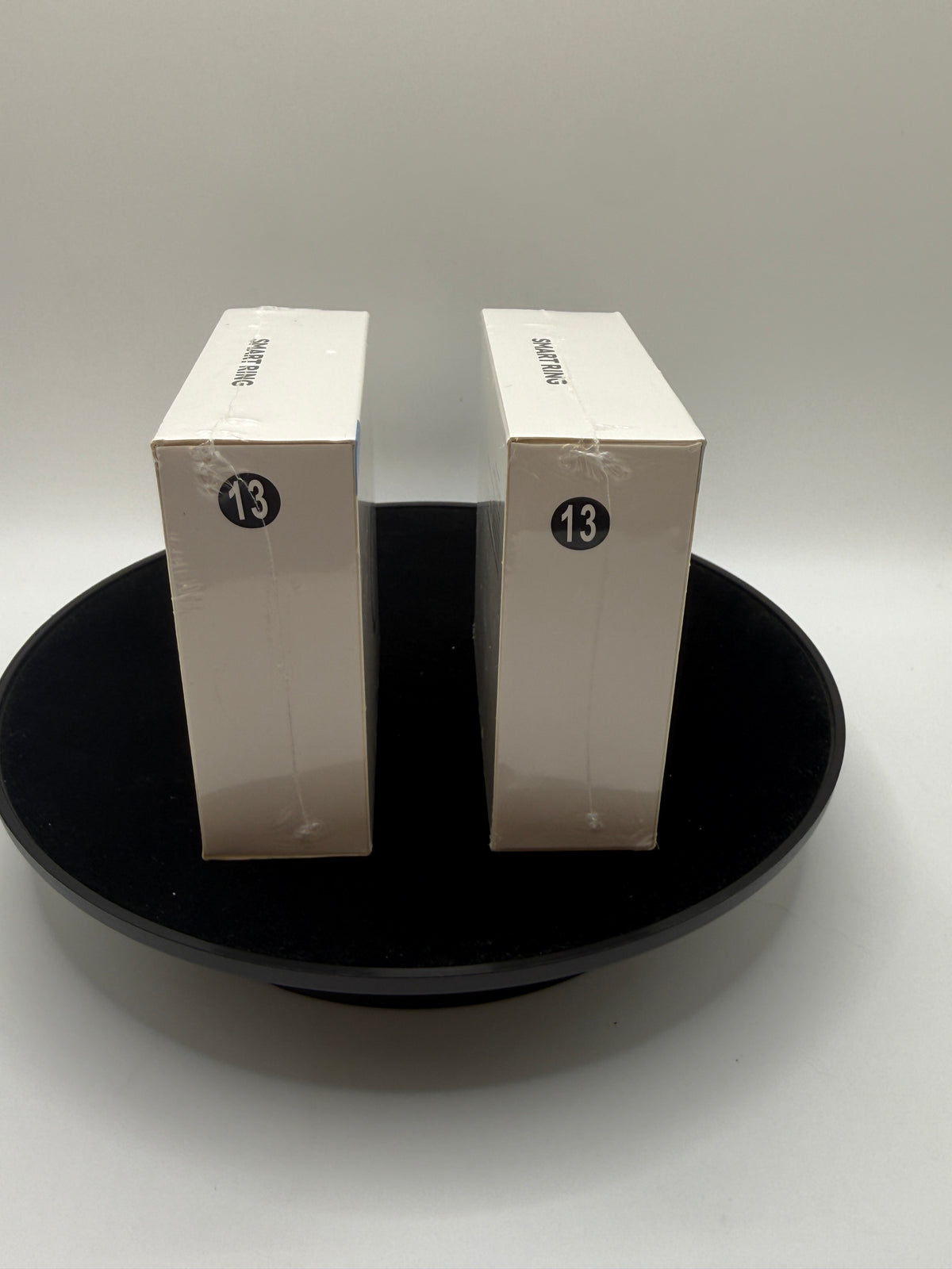 Smart Ring side packaging with size 13 sticker
