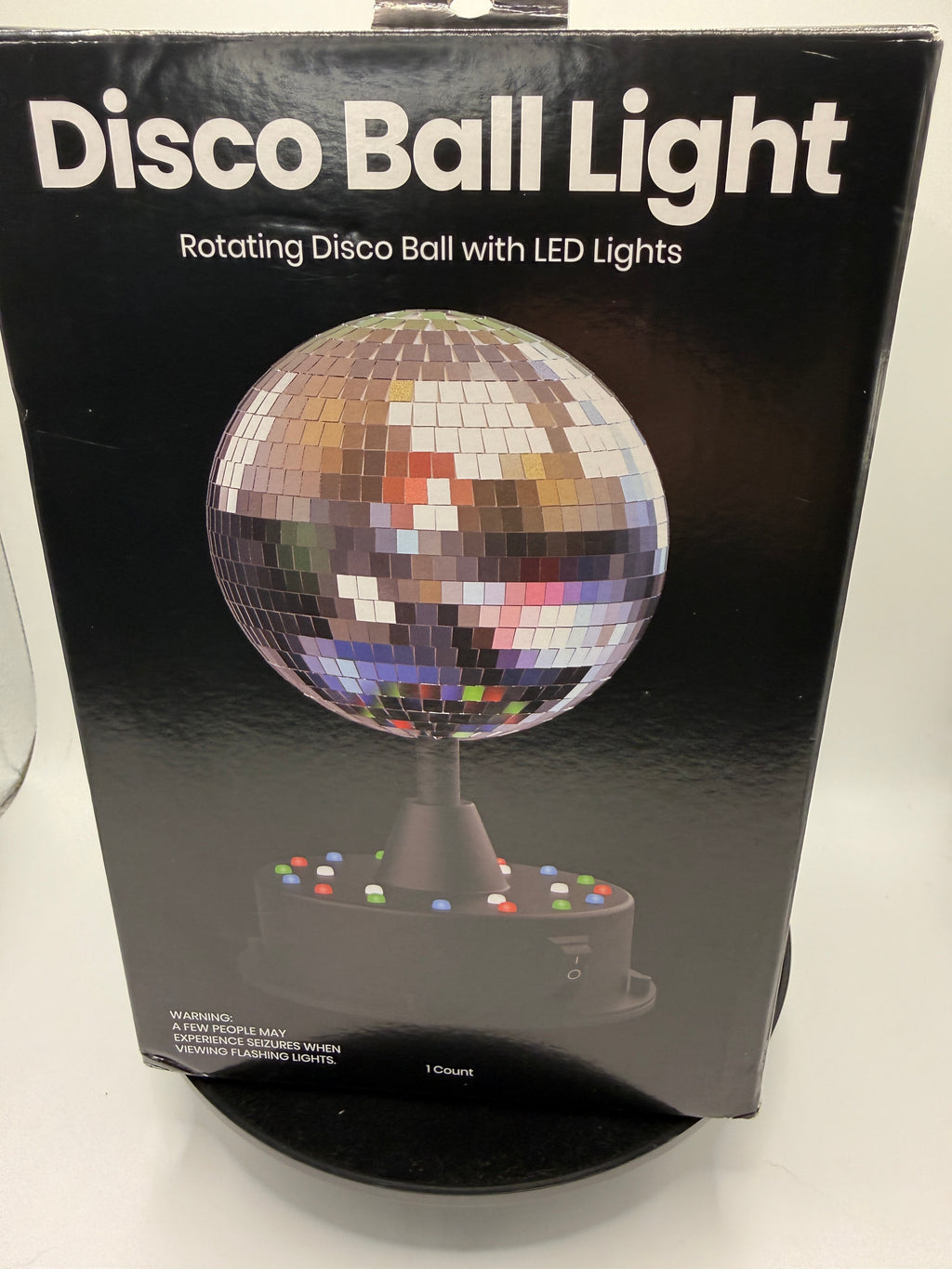 Close up of Disco Ball Light box front