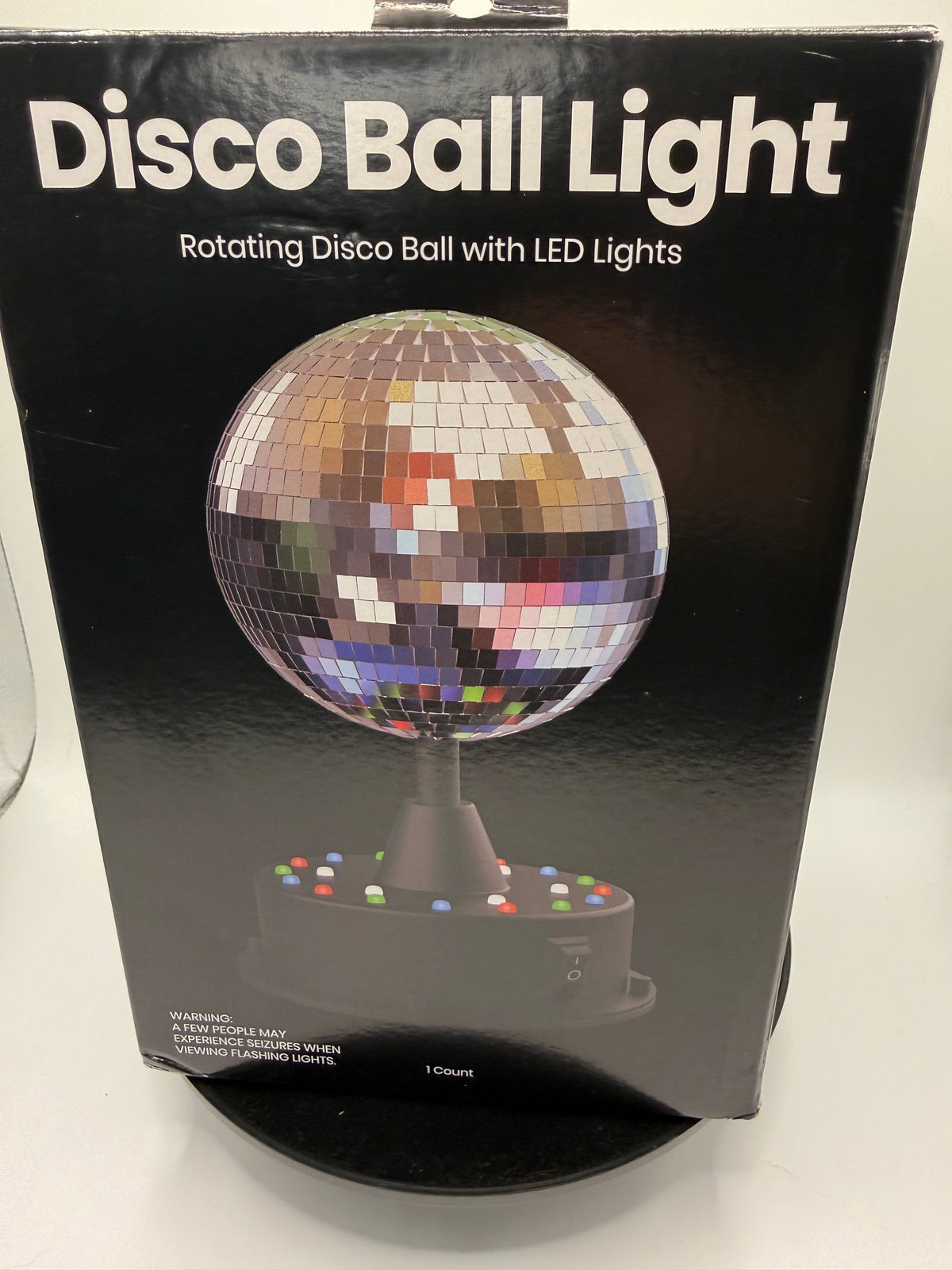 Close up of Disco Ball Light box front