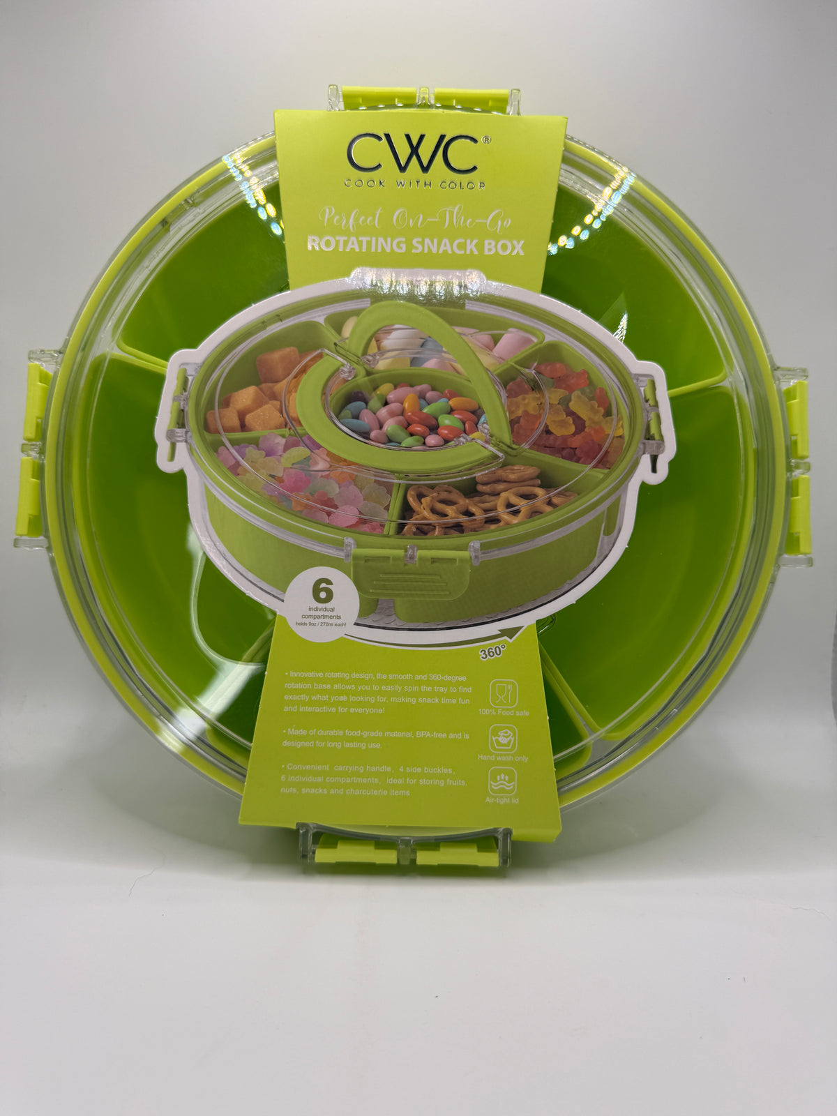 Cook With Color rotating snack box with 6 compartments