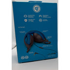 JLab JBuddies Studio 2 blue wired kids headphones retail box back