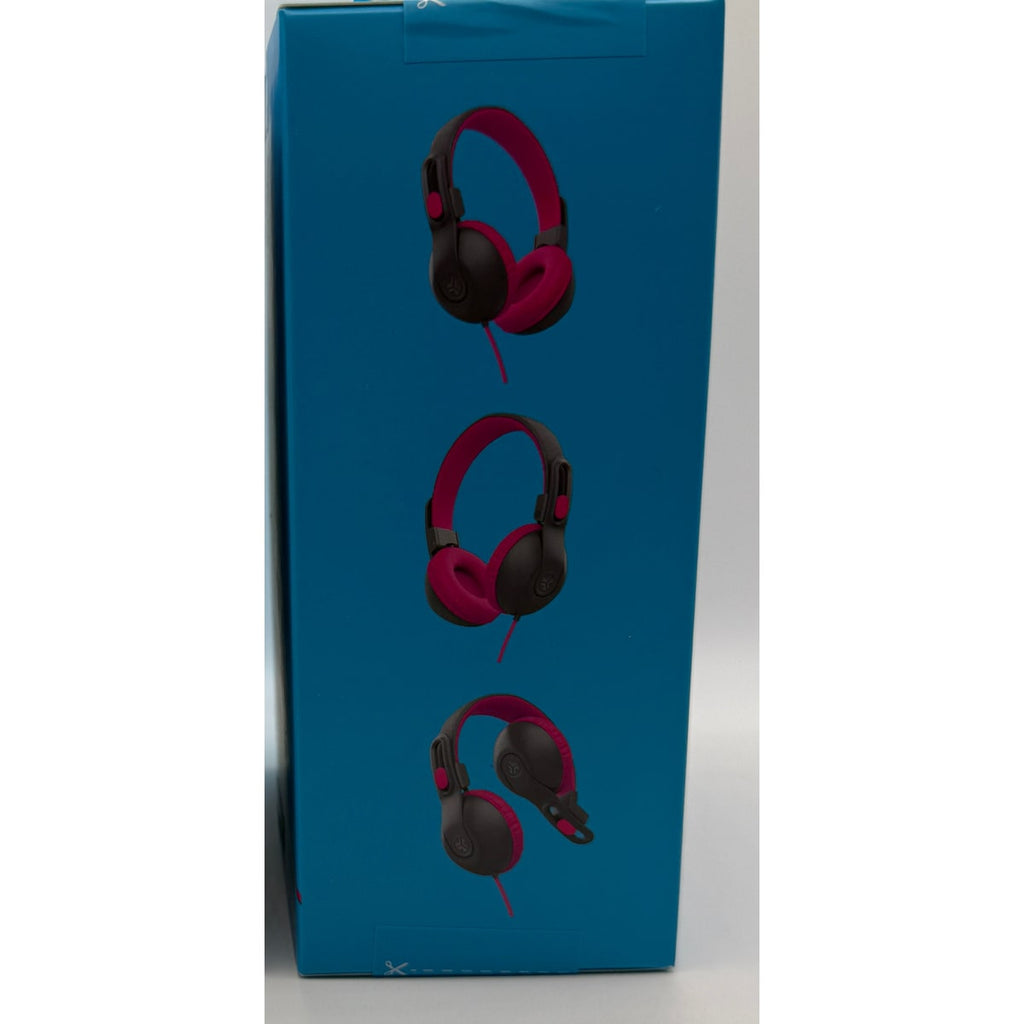 JLab JBuddies Studio 2 pink wired kids headphones retail box side