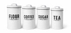 Klarstein Utah 4-Piece White Kitchen Storage Canister Set (ACB1-Utah4pc) - product photo 1