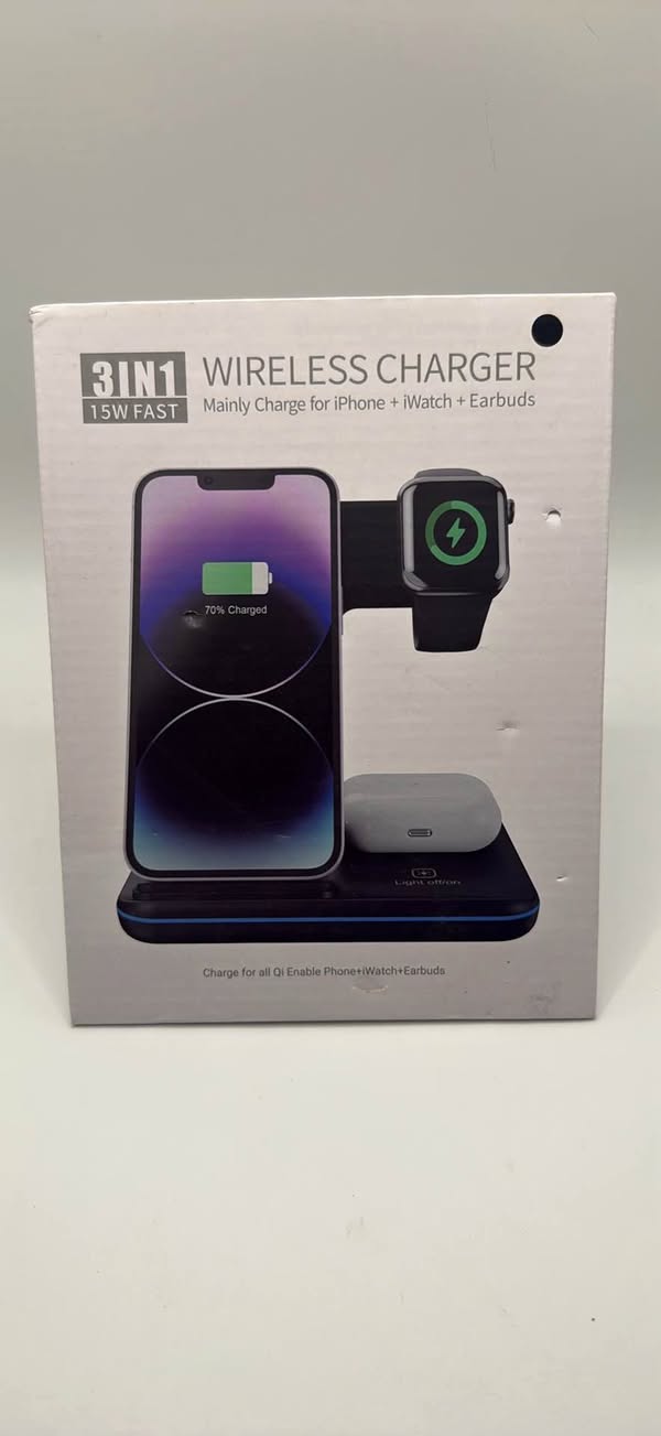 3in1 Wireless Charging Stand for iPhone, Apple Watch and Airpods
