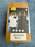100000mAh White Super Fast Charger Power Bank