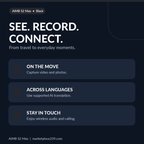 AiMB S2 Max black — illustrated everyday uses for recording, translation and wireless calling