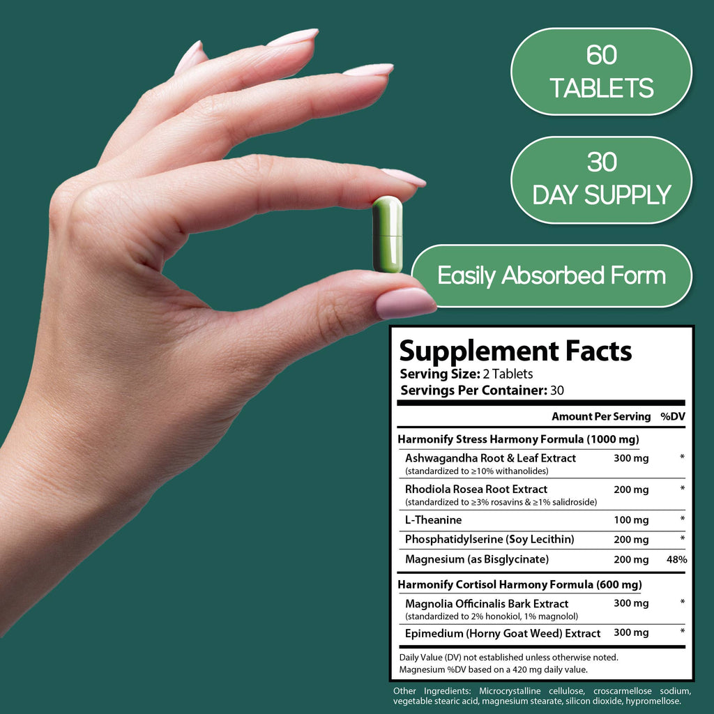 HARMONIFY CORTISOL SUPPORTS Stress Balance Formula (30-Day) - product image 6