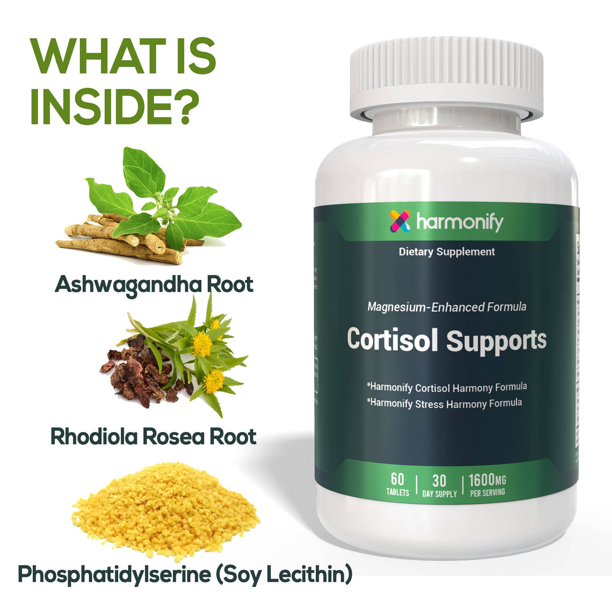 HARMONIFY CORTISOL SUPPORTS Stress Balance Formula (30-Day) - product image 2