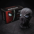 Spider-Man Black Mask with Moving Eyes - Lever-Operated Cosplay Mask