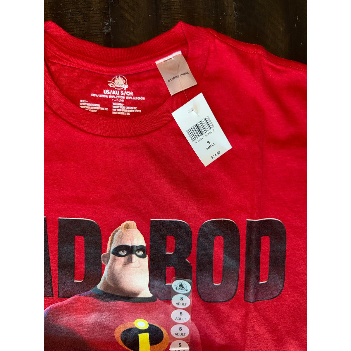Disney's Incredibles - Dad Bod Red T-Shirt Men's Small - product image 5