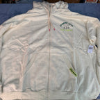 Cream Star Wars Grogu full-zip hoodie front view